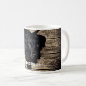 Mug Nom noir personnalisé de photo de chien de (Devant droit)