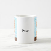 Mug Nom orange de coutume de chat tigré de cadeau (Centre)