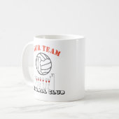 Mug Nom orienté d'équipe de boule de net-ball (Devant gauche)