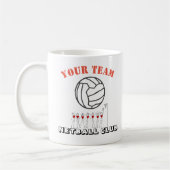 Mug Nom orienté d'équipe de boule de net-ball (Gauche)