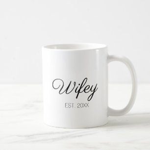 Mug Nom ou date du script personnalisé de la femme Wif
