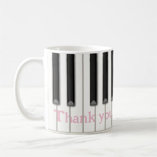 Mug Nom ou message personnalisé du clavier de piano en