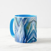 Mug Nom ou texte personnalisé Blue Agave (Devant gauche)