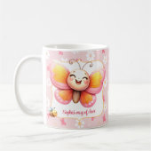 Mug Nom Papillon Mignon Fleur Rose De Joie (Gauche)