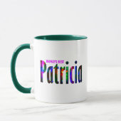 Mug Nom "Patricia" Abstrait riche customisé (Gauche)