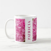 Mug Nom "Patricia" et Fleur d'Hydrangée de printemps r (Gauche)