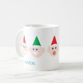 Mug Nom Père Noël Elfes Elfes Chefs elfes face Noël (Devant gauche)