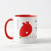Mug Nom personnalisable Changement de greffe cardiaque (Gauche)