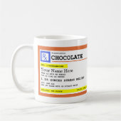 Mug Nom personnalisable du chocolat d'ordonnance  (Gauche)