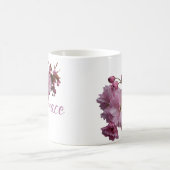 Mug Nom personnalisable Grace rose fleurs de cerisier  (Centre)