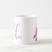 Mug Nom personnalisable Helen jolie rose floral fine (Centre)
