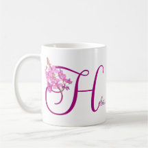Nom personnalisable Helen jolie rose floral fine