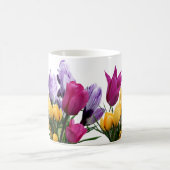 Mug Nom personnalisable Laura fleurs printanières colo (Centre)