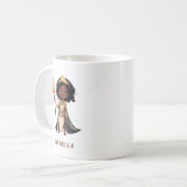 Mug Nom personnalisé African Little Knight Warrior (Devant gauche)