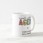 Mug Nom personnalisé Agent immobilier | Cadeaux immobi (Devant droit)