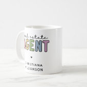 Mug Nom personnalisé Agent immobilier | Cadeaux immobi (Devant gauche)