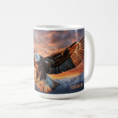 Mug Nom personnalisé Aigle américaine (Devant droit)