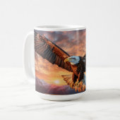 Mug Nom personnalisé Aigle américaine (Devant gauche)