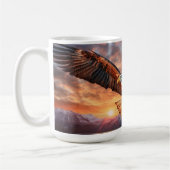 Mug Nom personnalisé Aigle américaine (Gauche)