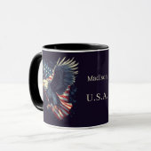 Mug Nom personnalisé Aigle américaine (Devant gauche)