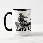 Mug Nom personnalisé Allons pêcher la truite (Gauche)