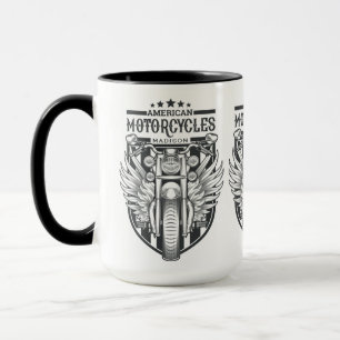 Mug Nom personnalisé "American Motocycles" muqueuses