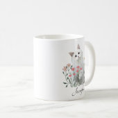 Mug Nom personnalisé | Amoureux de les chats blancs (Devant droit)