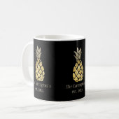 Mug Nom personnalisé Ananas Rustique Cuisine (Devant gauche)