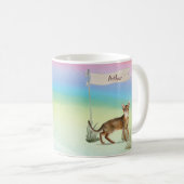 Mug Nom personnalisé Animal de chat Abyssinian (Devant droit)