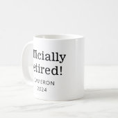 Mug Nom personnalisé Année Retraite Cadeau Retraité (Devant gauche)
