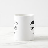 Mug Nom personnalisé Année Retraite Cadeau Retraité (Centre)