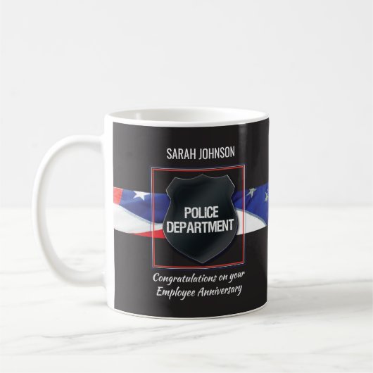 Mug Nom personnalisé, Anniversaire de l'employé de la (Gauche)