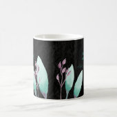 Mug Nom personnalisé Aquarelle Botanique Turquoise Bib (Centre)