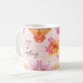 Mug Nom personnalisé Aquarelle rose (Devant gauche)