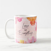 Mug Nom personnalisé Aquarelle rose (Gauche)