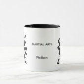 Mug Nom personnalisé & Arts martiaux texte (Centre)