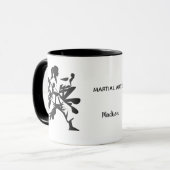 Mug Nom personnalisé & Arts martiaux texte (Devant gauche)