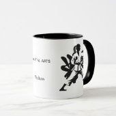 Mug Nom personnalisé & Arts martiaux texte (Devant droit)