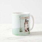 Mug Nom personnalisé Australian Shepherd Pet Dog (Devant droit)