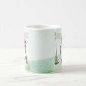 Mug Nom personnalisé Australian Shepherd Pet Dog (Centre)