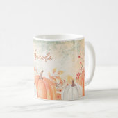 Mug Nom personnalisé Automne rustique (Devant droit)