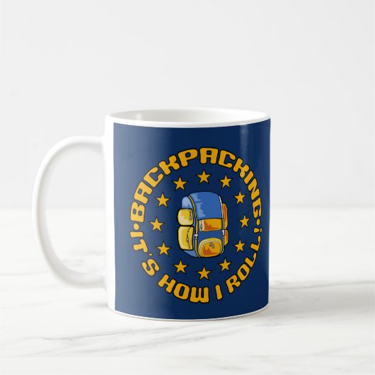 Mug Nom personnalisé BACKPACKING (Gauche)