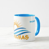 Mug Nom personnalisé Bahamas (Devant droit)
