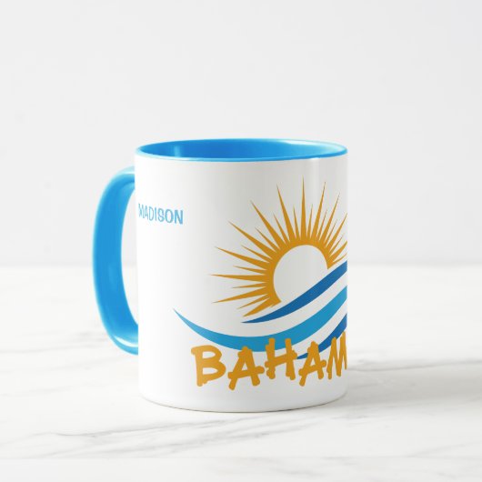 Mug Nom personnalisé Bahamas (Devant gauche)