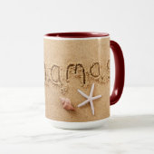 Mug Nom personnalisé Bahamas Beach (Devant droit)