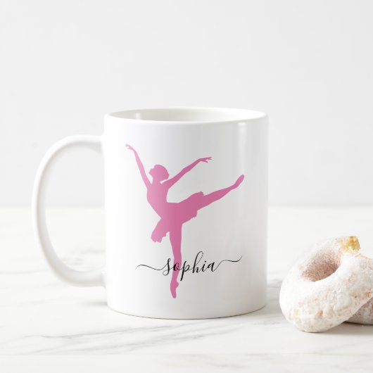 Mug Nom personnalisé Ballerina (Avec donut)