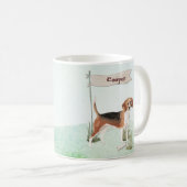 Mug Nom personnalisé Beagle chien animal (Devant droit)