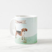 Mug Nom personnalisé Beagle chien animal (Devant gauche)
