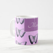 Mug Nom personnalisé Beau papillon (Devant gauche)