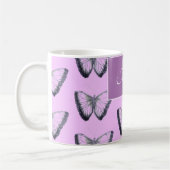 Mug Nom personnalisé Beau papillon (Gauche)